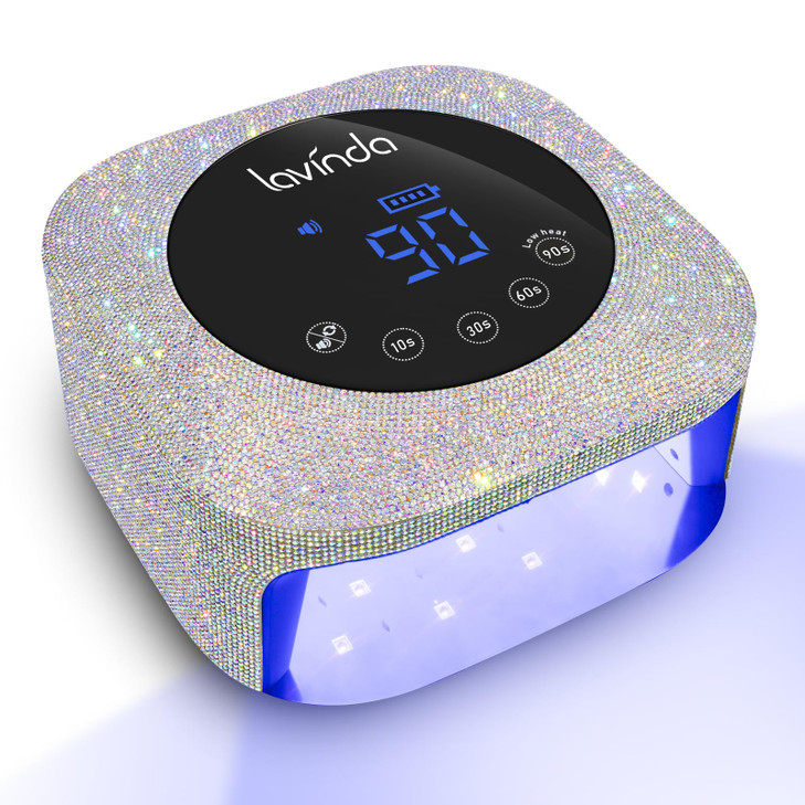 Lavinda UV LED Nail Lamp 54W Rechargeable Cordless Nail Lamp Nail Dryer Gel Polish UV Nail Light with 4 Timer Setting Pr