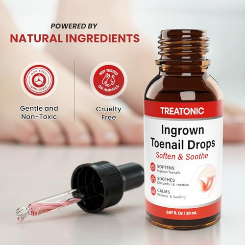 Treatonic Ingrown Toenail Treatment Ingrown Toenail Pain Reliever and Softener Kit for Easy Trimming with Silicone Gel T