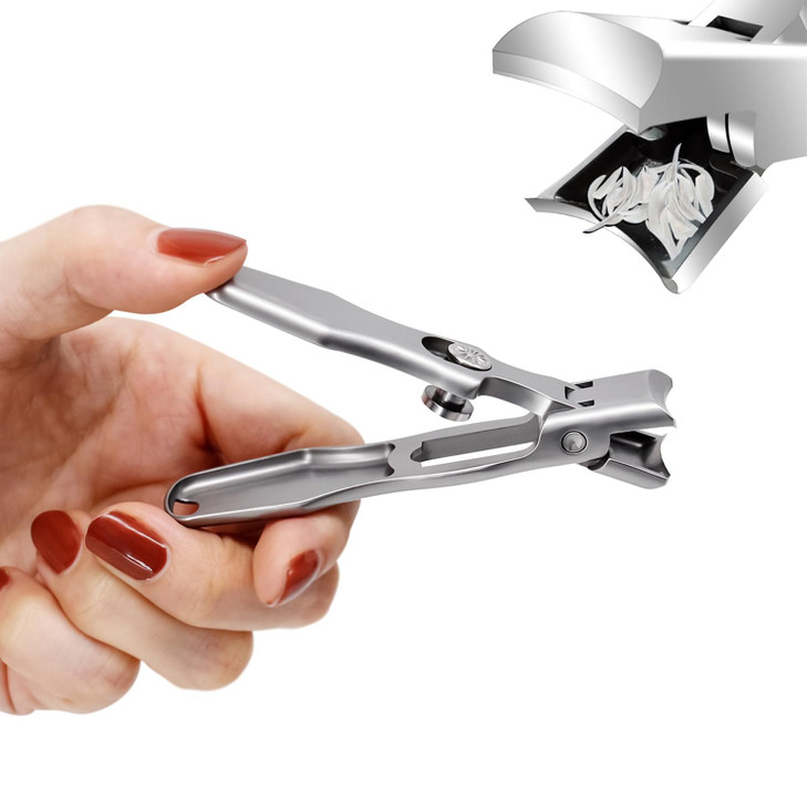 Ultra Sharp Stainless Steel Nail Clippers with Catcher Fingernail Toenail Clippers Splash Proof Nail Clippers Luxury Nai