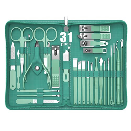 Tseoa Manicure Set Personal Care Nail Clipper Kit Professional Nail Clipper Pedicure Set Nail Tools with Luxurious Trave