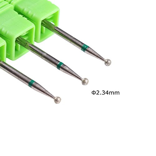 MZCMSL 4PCS Cuticle Clean Drill Bit Diamond Nail Bit Ball Head Stone File Manicure Pedicure Nail Art Tools