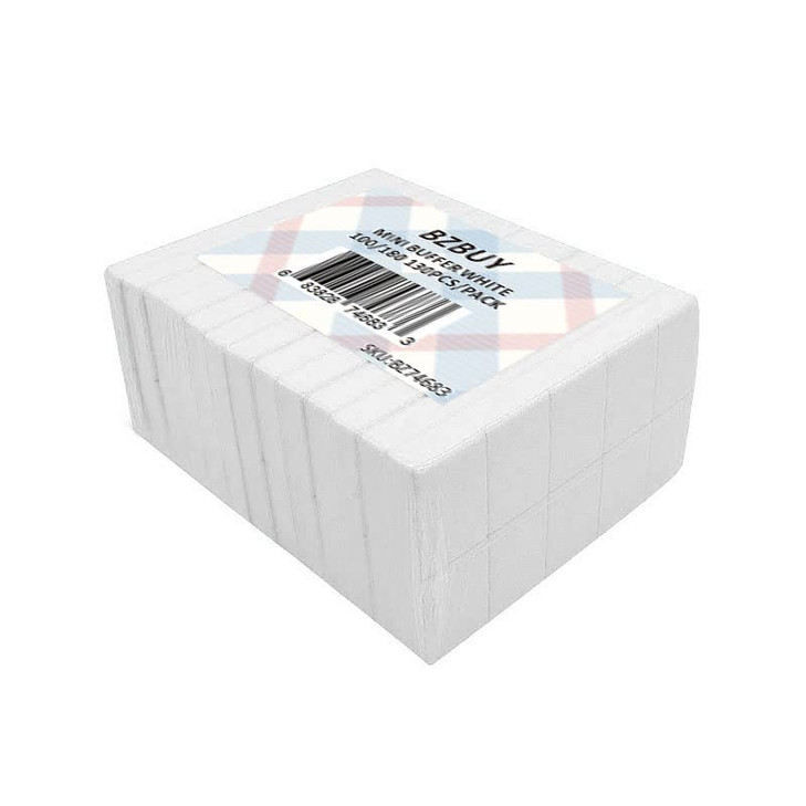 Bzbuy Nail Mini White Buffer Block File 100180 Grit 2 Sided 130 Count