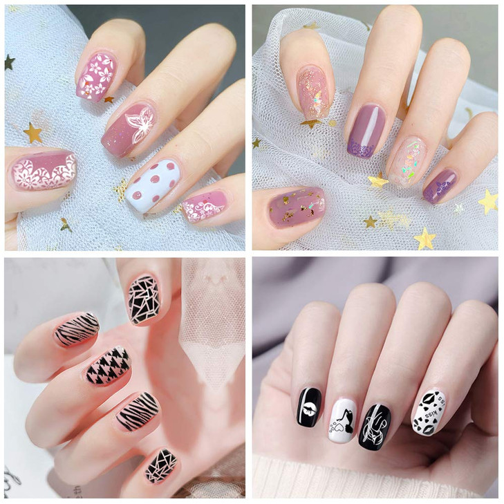 Biutee Nail Stamping Plates Set 12pcs Nail Plates 1stamper 1scraper 1storage bag Nail plate Template Image Plate Stencil