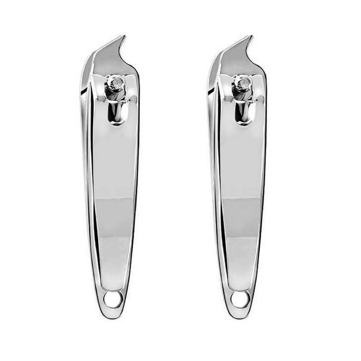 DNHCLL 2 PCS Metal Slanted Edge Nail Cutting Clippers Pedicure Manicure Tool Slanted Tip Cuticle Nail Clipper Cutter Nai