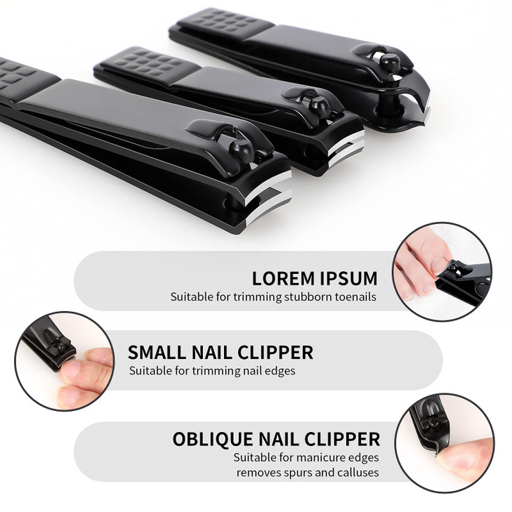Nail Clippers Set Sharp Stainless Steel Fingernail and Toenail Clippers Nail Clippers for Thick Nails or Ingrown Nails P