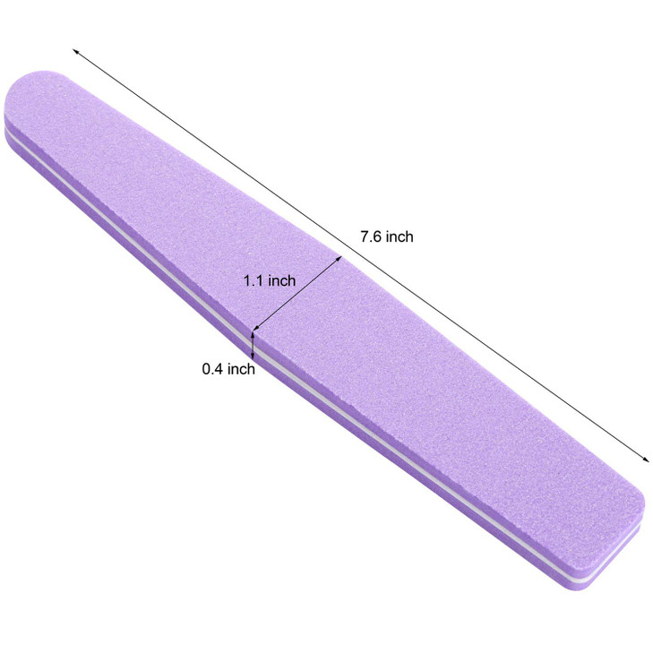 20Pcs Nail Block Buffer Files Sponge Washable Double Sided 100180 Sanding Buffing FilePurple
