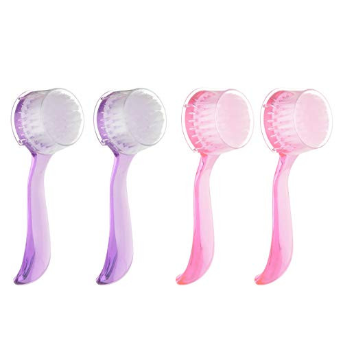 CM Pack of 4 Nail Brushes Manicure Fingernail Scrubbing Cleaning Brushes with Round Cover Long Handle for Hands Nails To