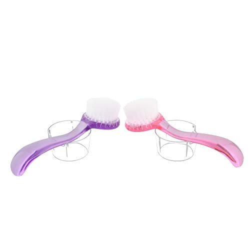 CM Pack of 4 Nail Brushes Manicure Fingernail Scrubbing Cleaning Brushes with Round Cover Long Handle for Hands Nails To