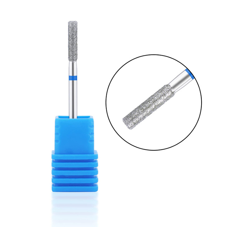 NMKL38 Diamond Bit Small Barrel Shape Electric Nail Drill File Cuticle Cleaner Tool for Rotary Nail Drill Machine Manicu
