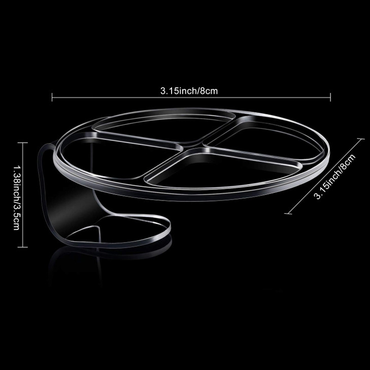 2 Pcs Acrylic Makeup Palette Foundation Mixing Palette Handheld Makeup Spatula Nail Art Manicure Tray Clear Cosmetic Spa