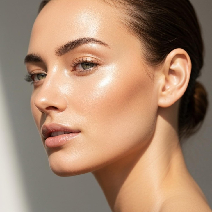 Profusion Cosmetics Artistry Strobe and Glow 9 Shade Highlight Palette with Brush Shimmering Highlighter for Bold Sparkl
