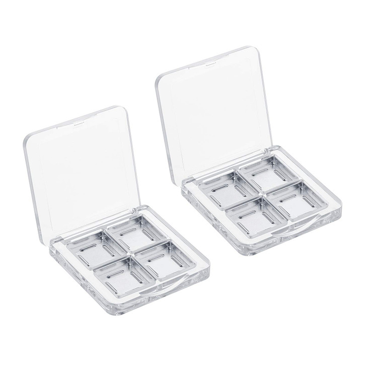 SUPERFINDINGS 6PCS Clear DIY Empty Eyeshadow Pallet Lipstick Container Makeup Empty Case for Girls Women with 24PCS Empt