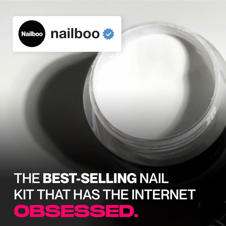 Nailboo Heres a Tip Premium Dip Nails Starter Kit Nail Powder Dip Kit for DIY At Home Manicure Includes Dipping Powder a