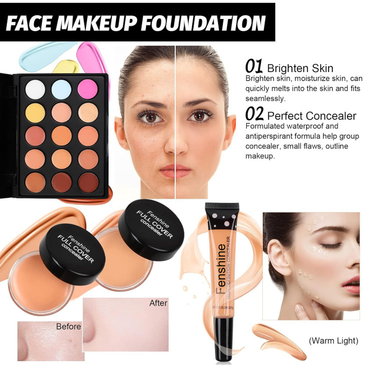 Fenshine All In One Makeup Kit for Women Full Kit Makeup Gift Set for Women Beginners Makeup Essential Starter Bundle In