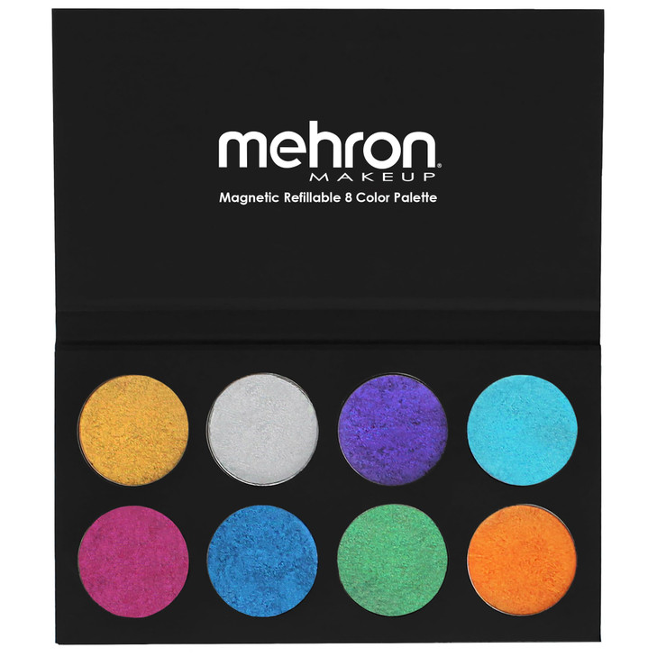 Mehron Makeup Paradise Makeup FX 8 Color Metallic Palette Magnetic Refillable Face Body Paint Palette Professional Water