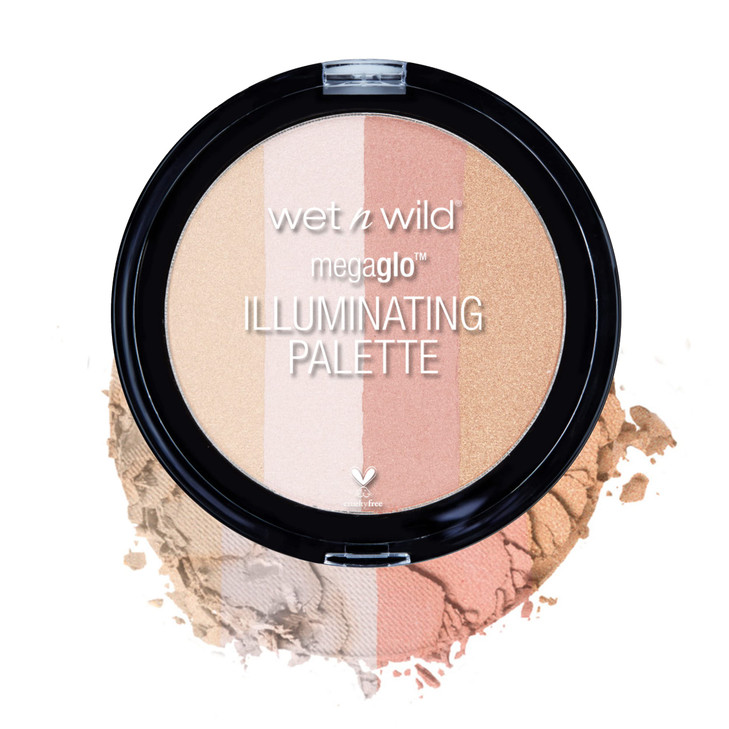 wet n wild MegaGlo Illuminating Blush Makeup Powder Palette Catwalk Pink Highlighter Face Make Up