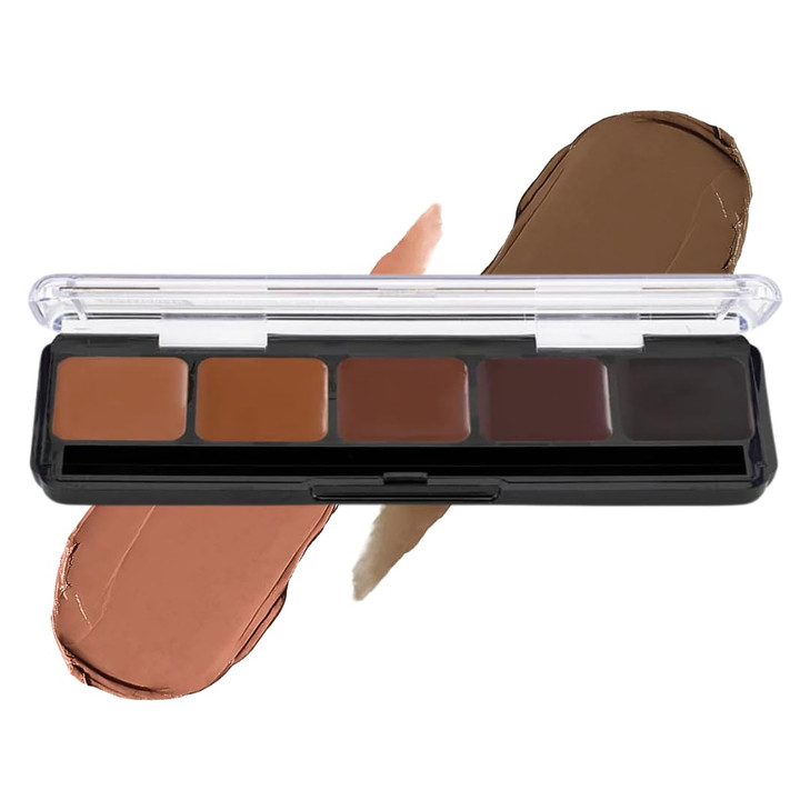 Graftobian HD Glamour Crme Foundation Palette Neutral 3 High Definition 5 Color Makeup Palette Cream Based Foundation Co