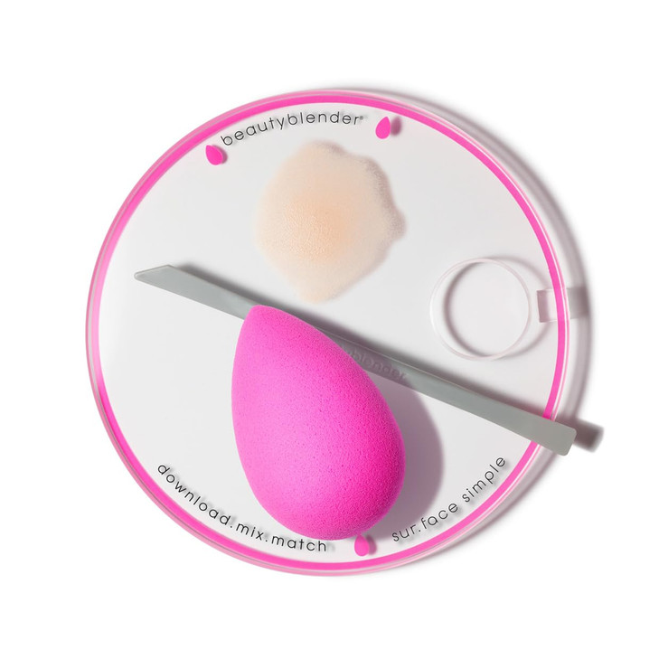 Beautyblender Surface Simple Portable Clear Beauty Blender Makeup Mixing Palette Mix and Match Foundations and Creams In