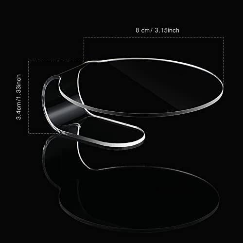2 Pieces Makeup Mixing Palette Makeup Mixing Tray Acrylic Foundation Palette Clear Eyeshadow Hand Cosmetic Foundation Di