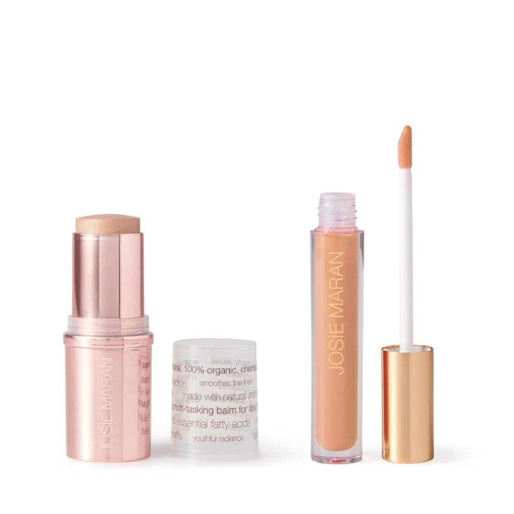 Josie Maran Color Stick Lip Gloss Makeup Set Argan OilBased Makeup Balm for Lips Cheeks Eyes Hyaluronic Acid Infused Plu