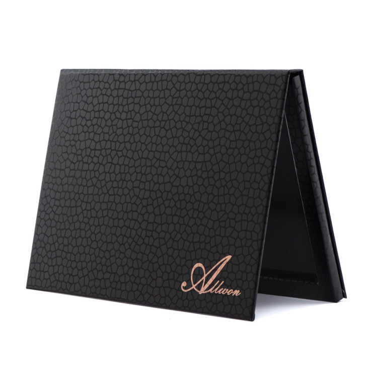 Allwon Magnetic Palette Empty Makeup Palette with Mirror for Eyeshadow Lipstick Blush Powder Black