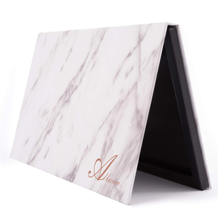 Allwon Magnetic Palette Marble Empty Makeup Palette with Mirror for Eyeshadow Lipstick Blush Powder White