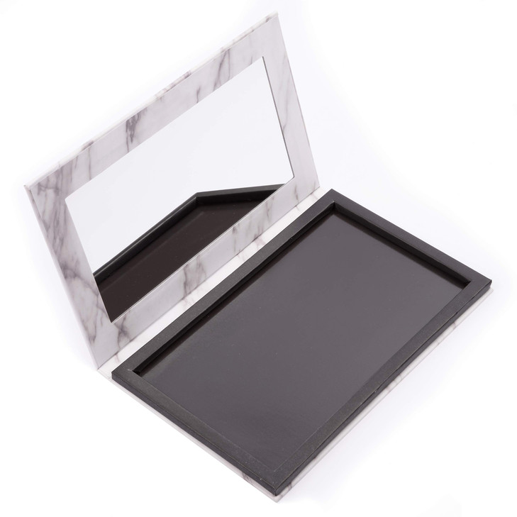 Allwon Magnetic Palette Marble Empty Makeup Palette with Mirror for Eyeshadow Lipstick Blush Powder White