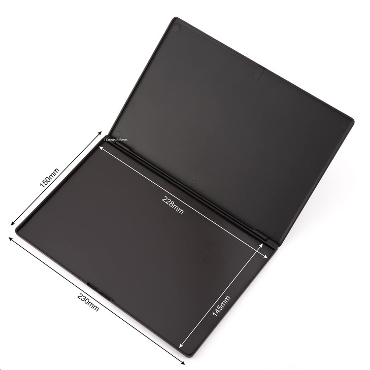 Allwon Large Empty Magnetic Plastic Eyeshadow Makeup Palette with 15Pcs Adhesive Empty Palette Metal Stickers for Eyesha