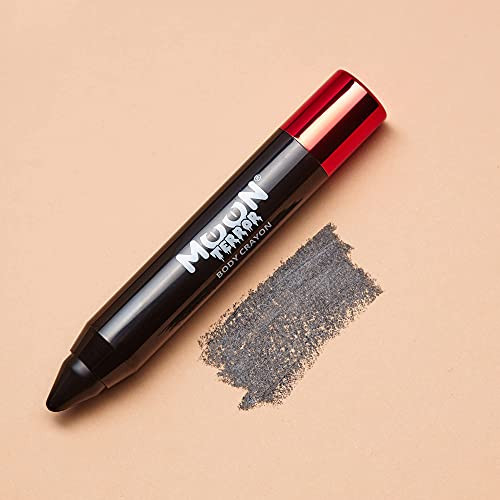 Halloween Face Paint Stick Body Crayon by Moon Terror SFX Make up Midnight Black Special Effects Make up 012oz
