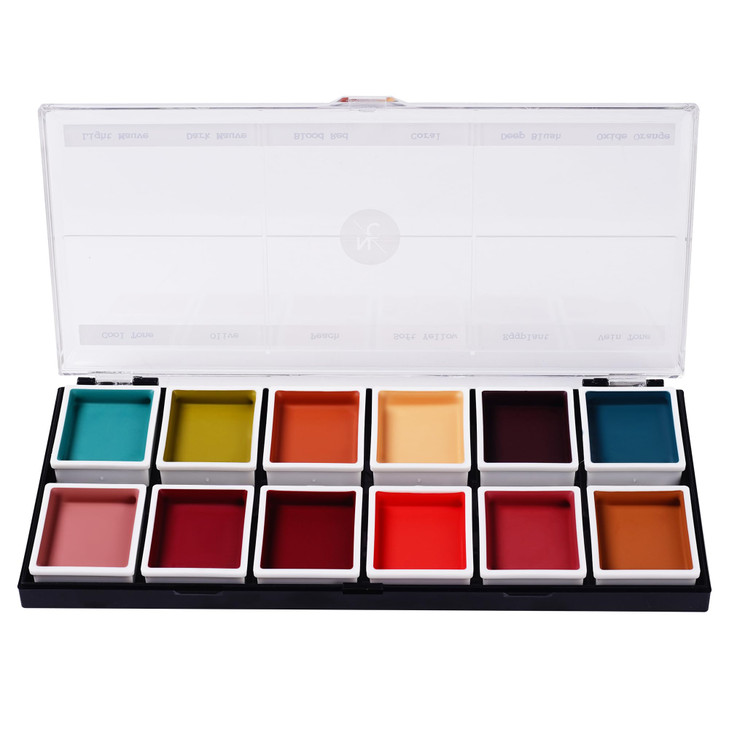 Narrative Cosmetics 12Color Complexion AlcoholActivated Palette Professional Quick Drying Waterproof SFX Makeup Tattoo C