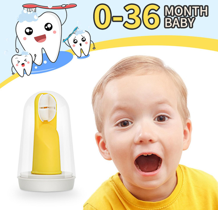 FOREVIVE Finger Toothbrush for Toddlers 1-3,Finger Toddler Toothbrush Age 2-4,Newborns Silicone Toothbrushes,Soft Infant Oral Cleaner with Travel Sto