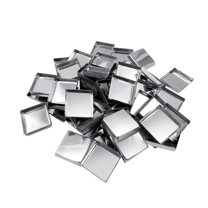 Allwon 56 Pack Empty Square Metal Pans for Eyeshadow Palette Magnetic Makeup Palette 26mm