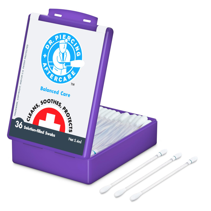 Dr Piercing Aftercare Swabs Saline Solution for Piercings Earring Nose Belly Ear Piercing Cleaner Saline Wash Ear Hole C