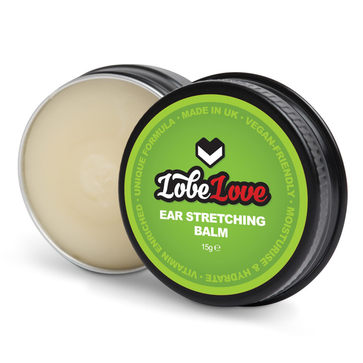 Stretch It 15g Premium Ear Stretching Balm Lobelove Ear Stretching Aftercare with Jojoba Oil Castor Oil Apricot Kernel O
