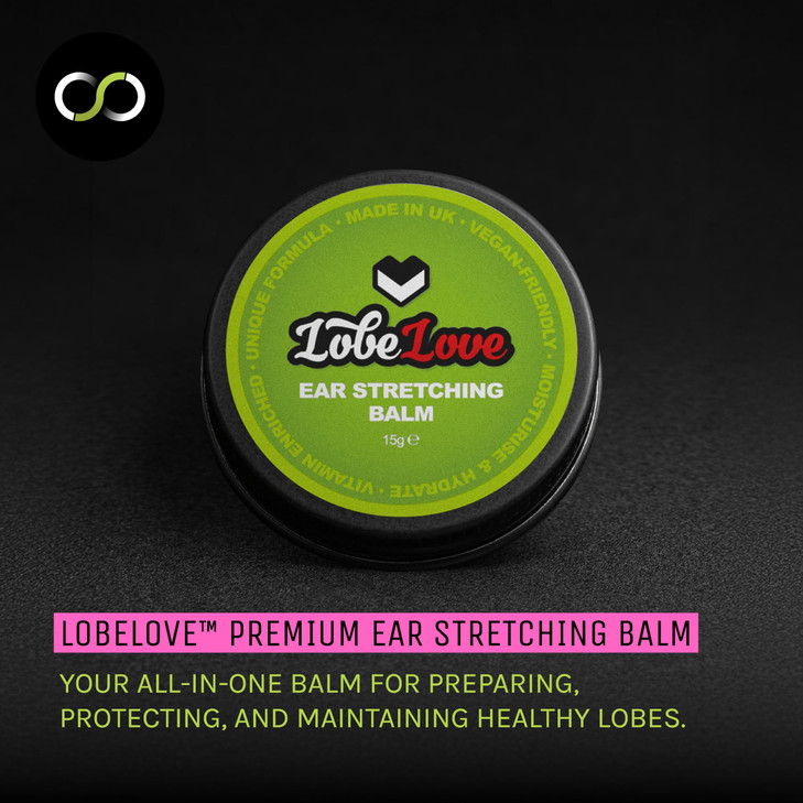 Stretch It 15g Premium Ear Stretching Balm Lobelove Ear Stretching Aftercare with Jojoba Oil Castor Oil Apricot Kernel O