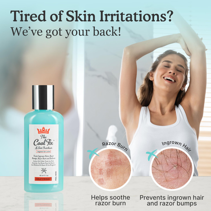 Shaveworks The Cool Fix Aftershave for Women Pubic Hair Removal Razor Bumps Razor Burns Ingrown Hair Treatment After Sha