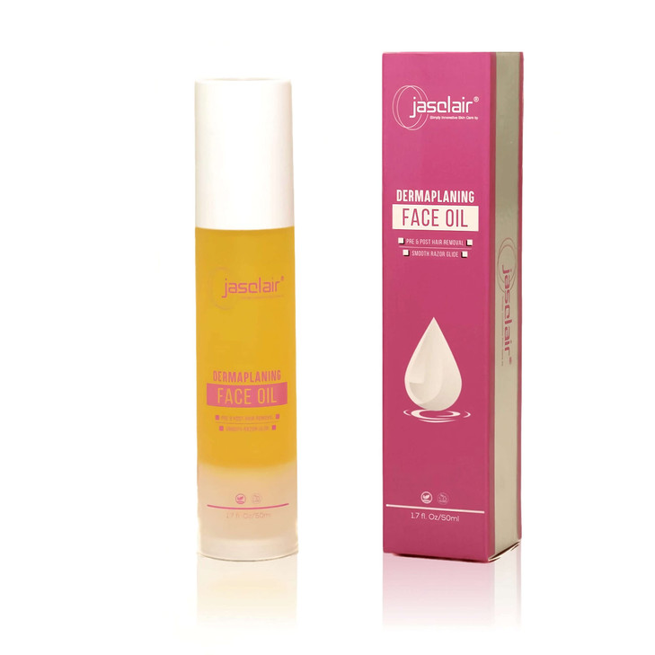 Jasclair Dermaplaning Oil for Women 17 Fl Oz Pre Post Shave Oil for Smooth Glide Skin Protection Use with Dermaplane Raz