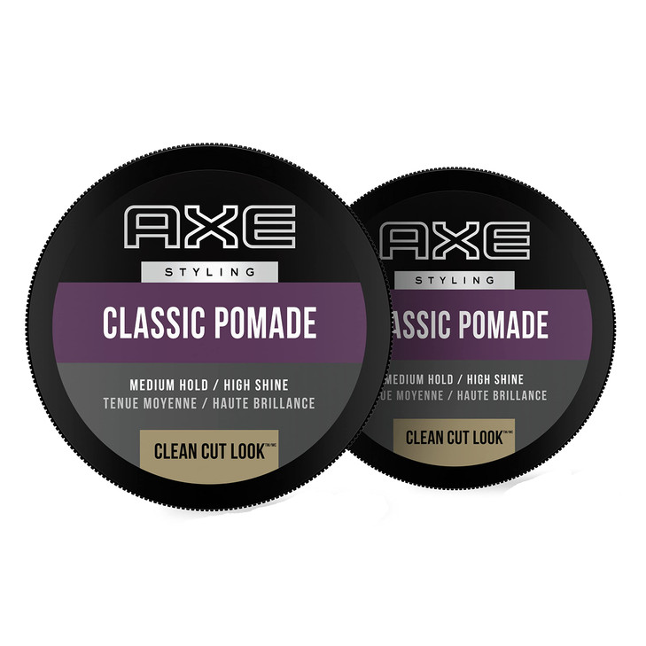 Axe Pomade Medium Hold and Natural Finish for Easy Styling 264oz 2 Count