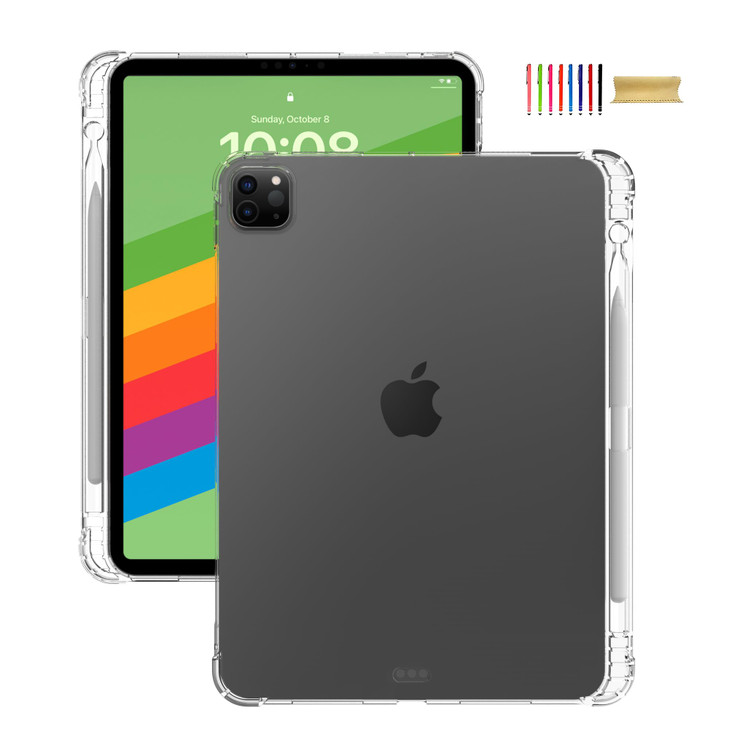 Allytechgroup iPad Pro 13 Inch Case 2024 with Pencil Holder, Soft TPU Clear Anti-Yellow Shockproof Slim Fit Anti-Scratch Shell Silicone Case for Appl online at globaldelivered