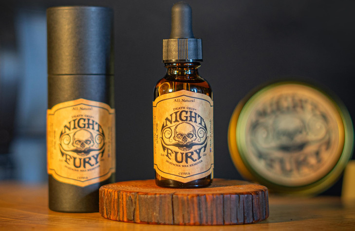 THE VINTAGE GROOMING CO Mustache Wax Remover Night Fury Oil by Death Grip Get Wax Out Of Your Handlebar Moustache Or Bea