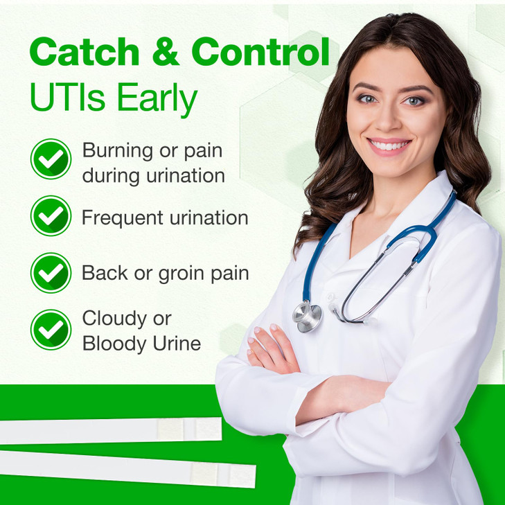 Easy@Home UTI Test Strips: Highly Accurate Urinary Tract Test Kit for Women Men, Bladder Infection Urine Testing, Quick Results, OTC Use (UTI - 5 Pac online at globaldelivered