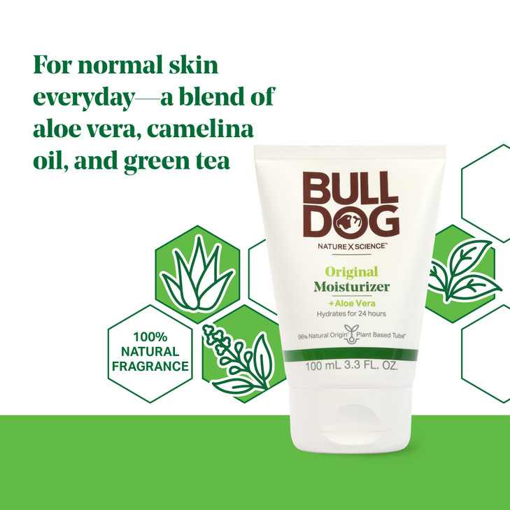 BULLDOG Mens Skincare and Grooming Face Moisturizer Original 33 Fluid Ounce