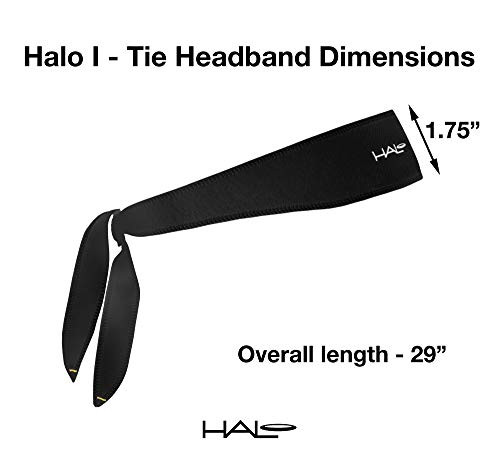 Halo Headband Halo I Custom Fit Tie Sweatband Pullover for Men and Women No Slip with Moisture Wicking Dryline Fabric Ca