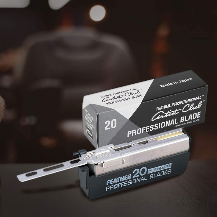 Feather Artist Club Professional Single Edge Razor Blades Fits Any Artist Club Straight Razor PlatinumCoated for Sharpne