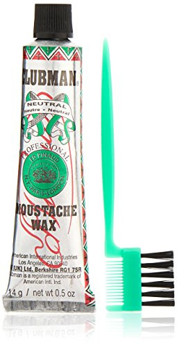Clubman Moustache Wax Neutral 050 oz Pack of 5