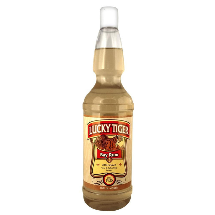 Lucky Tiger Bay Rum AfterShave for Men 16 Fl Oz Classic Spiced Aftershave Scent with Bay Oil Invigorating PostShave Tone