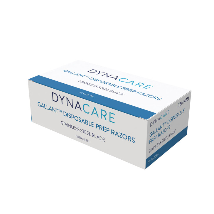 Dynarex Gallant Disposable Prep Razors Used before ECG and other Procedures Disposable Razors with Open Design Ergonomic