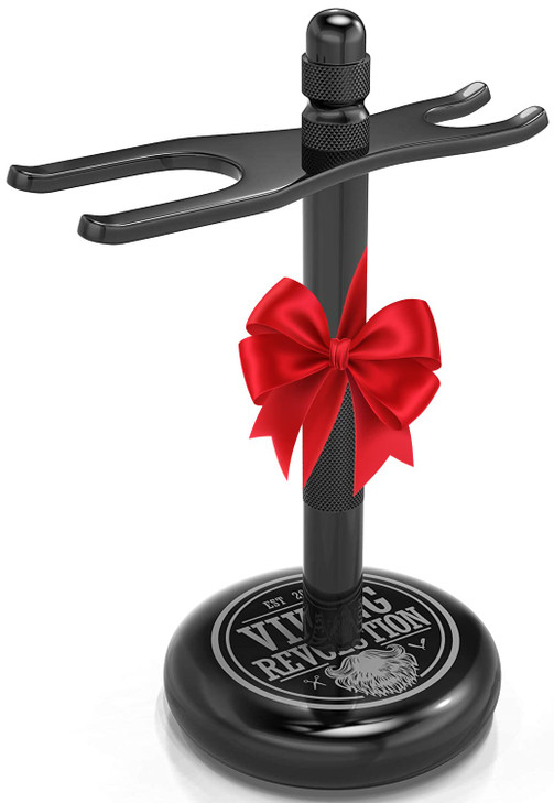 Viking Revolution Black Safety Razor Stand Razor Holder and Shaving Brush Stand to Prolong the Life of Your Razor Weight
