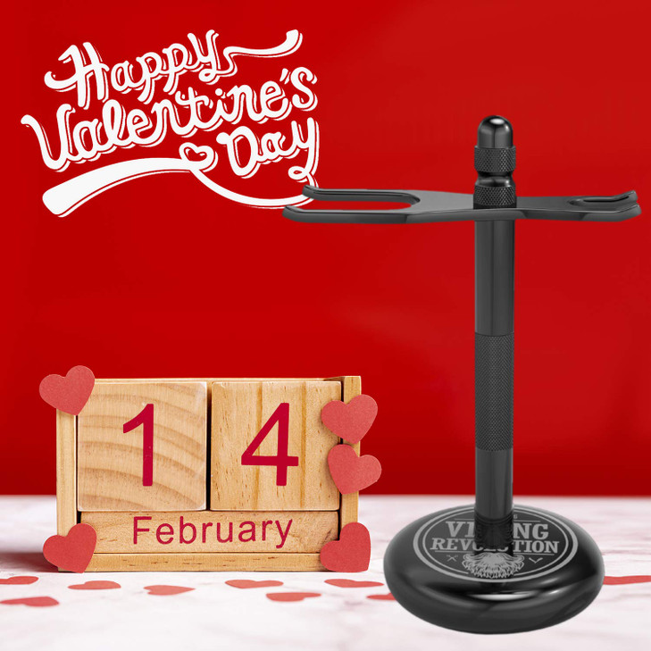 Viking Revolution Black Safety Razor Stand Razor Holder and Shaving Brush Stand to Prolong the Life of Your Razor Weight