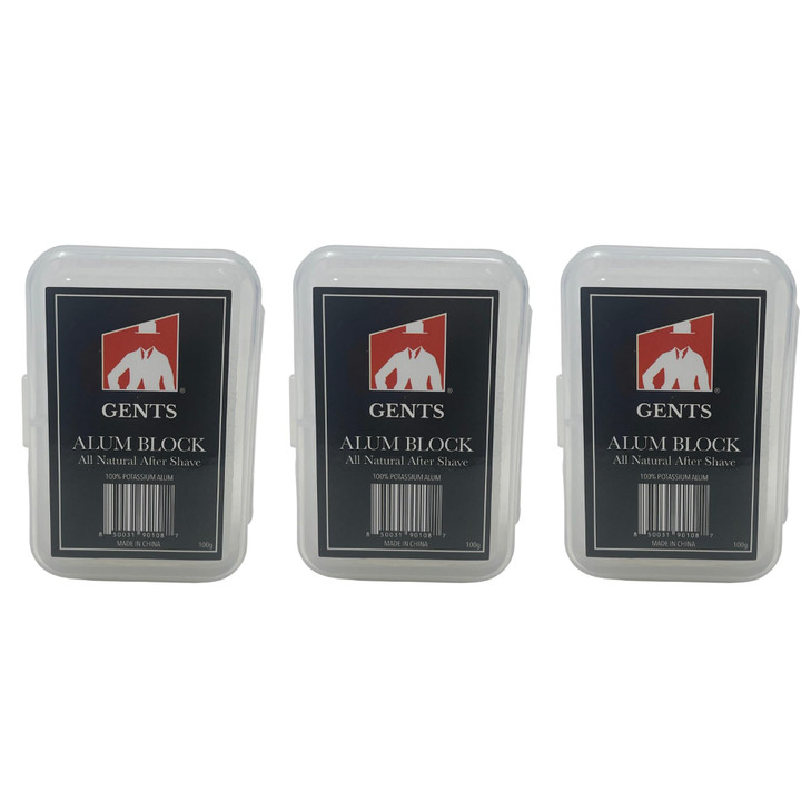 Gents Alum Block in Plastic Case Upgrade Your Shave Soothing Aftershave Solution for Shaving Razor Burn Relief Travel Fr